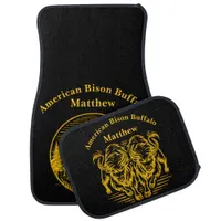 Gold Buffalo Stands Majestically in Nature Scene Car Floor Mat