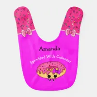 Sprinkled with Love, Donut Pun Pink Baby Girl Baby Baby Bib