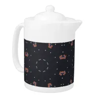 Stars And Unique Spaceship Pattern Teapot