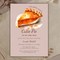 Thanksgiving Pumpkin Cutie Pie Baby Shower Invitation