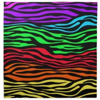 Colorful Abstract Zebra Napkin