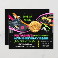 Budget Totally 80's Retro Birthday Invitation