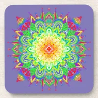 Psychedelic Zen Mandala Abstract Art  Beverage Coaster