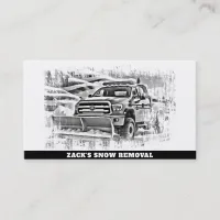 *~* Painting Art Snow Removal Truck AP74 Business Card