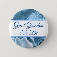 Great Grandpa To Be | Boy's  Baby Shower   Button