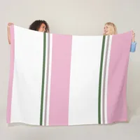 Trendy Modern color block and Stripes  Fleece Blanket