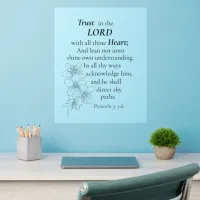 Trust in the Lord verse Watercolor Floral