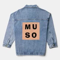 Muso Musician Modern Stylish Music Lover Peach Denim Jacket