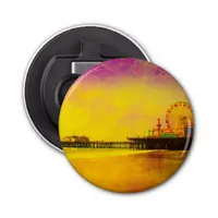 Yellow Purple Santa Monica Pier Bottle Opener