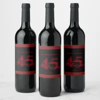 45th Wedding Anniversary Custom Wine Label