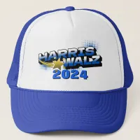 Harris & Walz Gold Star Trucker Hat