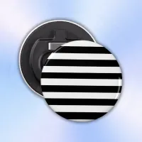 Simple Black and White Stripes | Bottle Opener