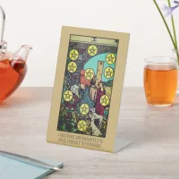 Wealthy And Abundant | Ten Of Pentacles Tarot Card Pedestal Sign