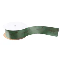 Southwest Roadrunner Sagebrush Green Satin Ribbon