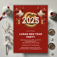 2025 Chinese Year of the Snake Lunar New Year Invitation