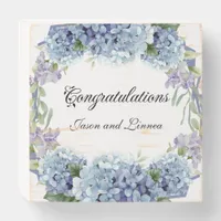 Forget-Me-Not Flowers Watercolor Elegant   Wooden Box Sign