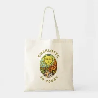 The Sun Tarot Card | 30th Birthday Name And Photo Tote Bag