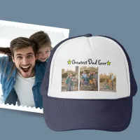 Custom 3 Photo Greatest Dad Ever Father's Day Trucker Hat