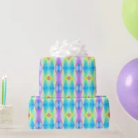 Modern iridescent pastel rainbow colored wrapping paper