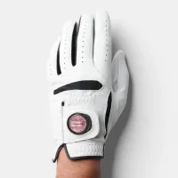 Sparkly Pink Glitter Rose Gold Shimmer Monogram Golf Glove