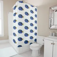 Coral Reef Blue Tang Tropical Aquarium Fish Art Shower Curtain