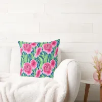 Watercolor Floral Throw Pillow