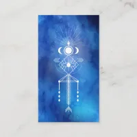 *~* Watercolor Reiki Tribal Aztec Primal Sacred Business Card