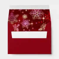 Prettiest Snowflakes Pattern Red ID846 Envelope