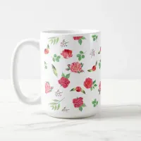 Red Roses Print Coffee Mug