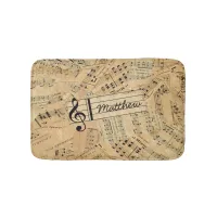 Pieces of Vintage Music ID389 Bathroom Mat