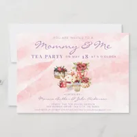 Mother's Day Mommy & Me Tea Party Pink Boho Invitation