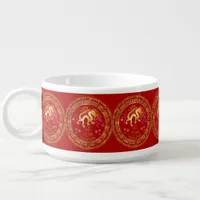 Chinese Zodiac Dragon Red/Gold ID542 Bowl