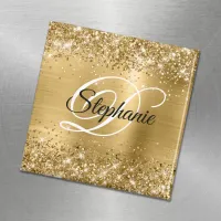 2 Glittery Gold Foil Fancy Monogram