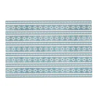 Southwest Winter Snowflakes & Pine Trees Blue Placemat