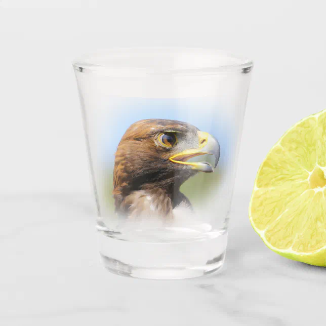 Vision of a Beautiful Young Golden Eagle Shot Glass