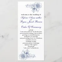 navy Wedding program