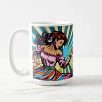 Pretty Woman Dancing Salsa Pop Art Coffee Mug