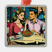 First Date | Spaghettis Dinner Metal Ornament