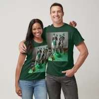 St. Patrick's Day Dogs Ready to Party Dark T-Shirt