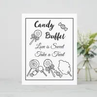 Black and White Candy Buffet Wedding Sign