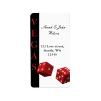 vegas wedding ,return address label