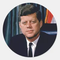 President John F. Kennedy Classic Round Sticker