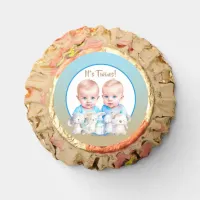 Twin Boy's Baby Shower Watercolor Animals Reese's Peanut Butter Cups