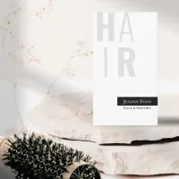 Stylish Modern White Hairdresser Business Card