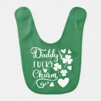 Daddys Lucky Charm Baby Bib