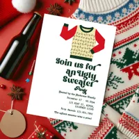 Retro Ugly Sweater Christmas Party Invitation