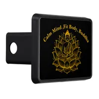 Buddha on Lotus Flower Hitch Cover