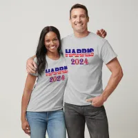 Harris 2024 President Democrat USA Flag LT Unisex T-Shirt