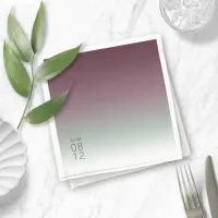 Mood Gradient Wedding Burgundy Mist ID741 Napkins