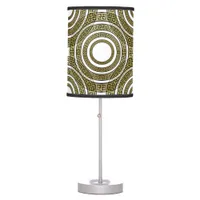 Greek Key Meander in Geometric Symmetry Artdeco Table Lamp